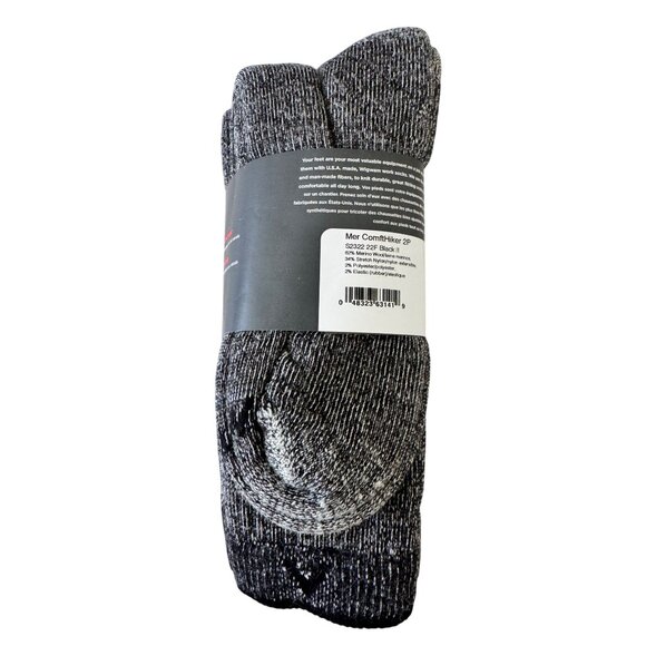 2- Wigwam Cushion Sole Sock Size 9-12 Men 10-13 Womens Large Gray NWT Comfort Hi - Picture 6 of 6
